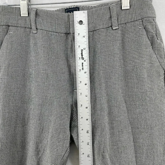 GAP Pants Women's Sz 4 Black White Houndstooth Slim Ankle High Rise Straight Leg - Picture 4 of 10